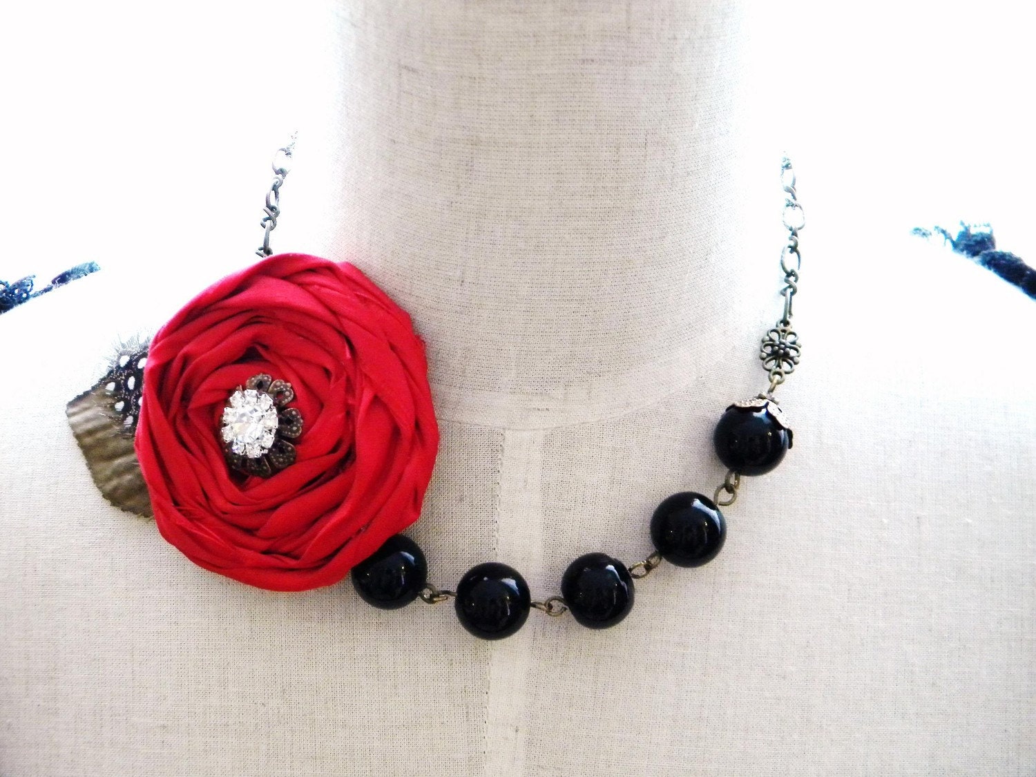Special Occasion Statement Necklace for Brides and Bridesmaids -  Valentina