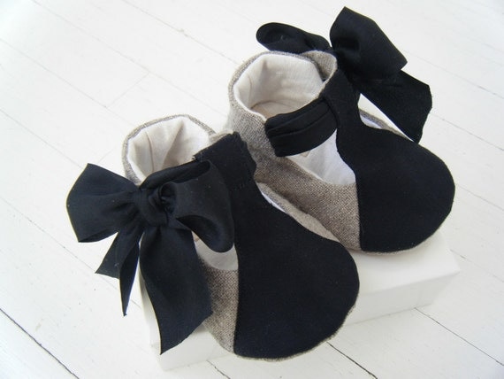 Органическое белье конопли и черный шелковый T-Strap Lissette обуви для вашего ребенка девушка
