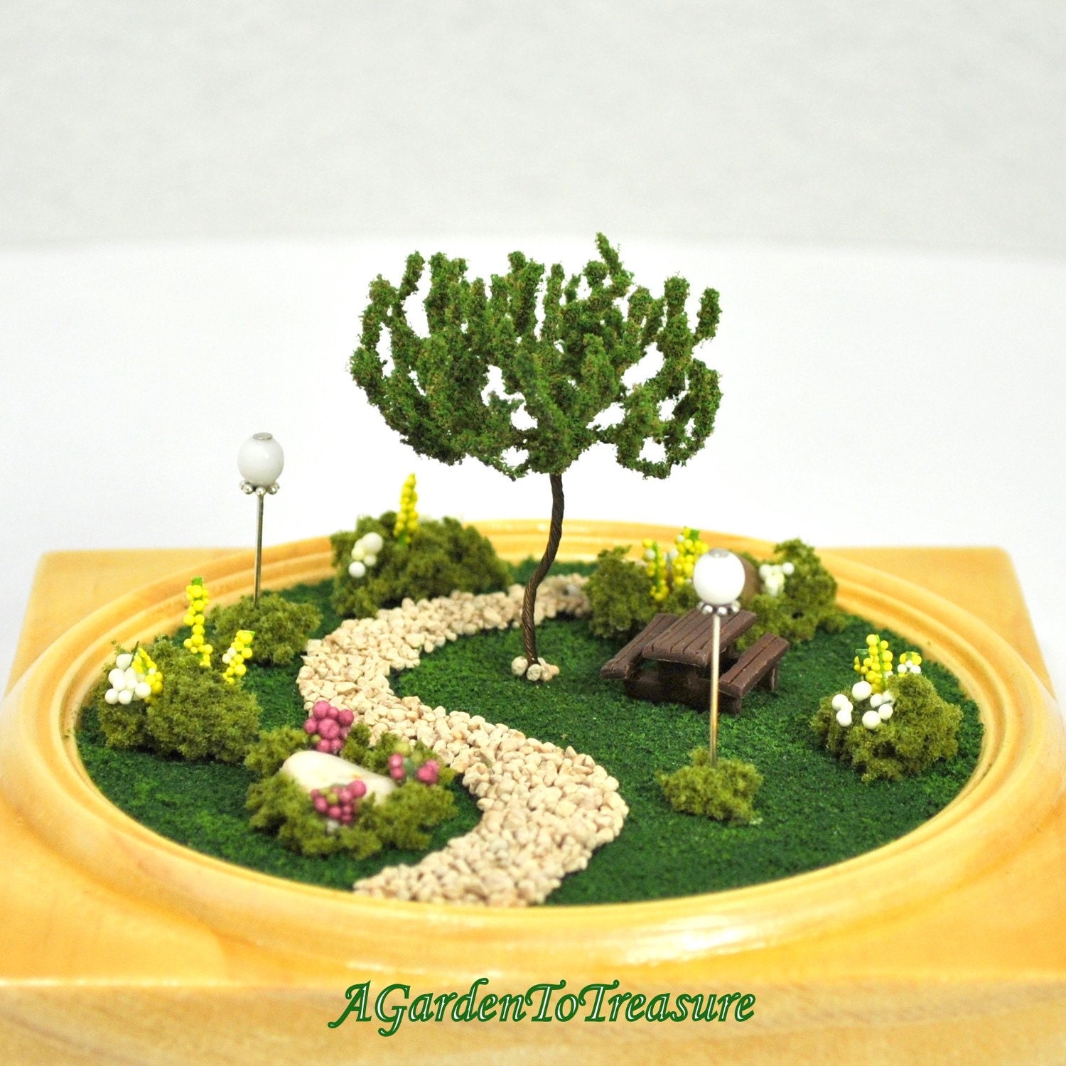 Walk in the Park - A Miniature Terrarium Garden - 4" diameter