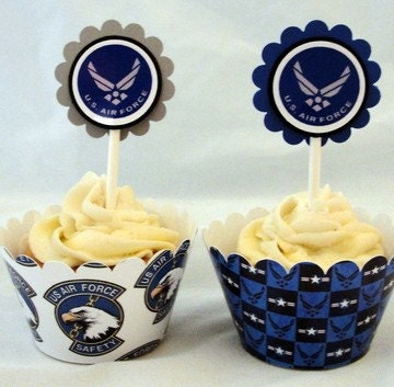 Air Force Cupcake Toppers