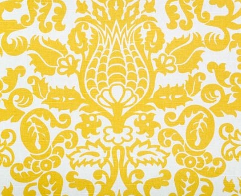 Wedding Yellow and White Damask Table Runners FREE SHIP