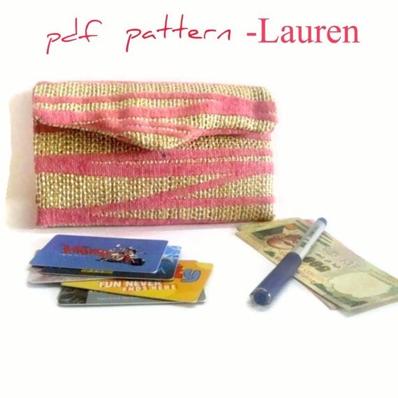 pdf pattern trifold wallet check book cover