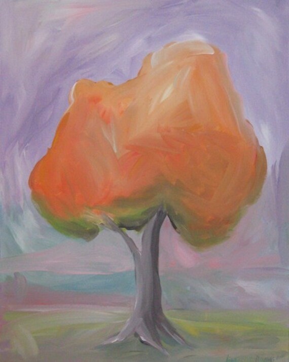 Maple by the Pink House original painting