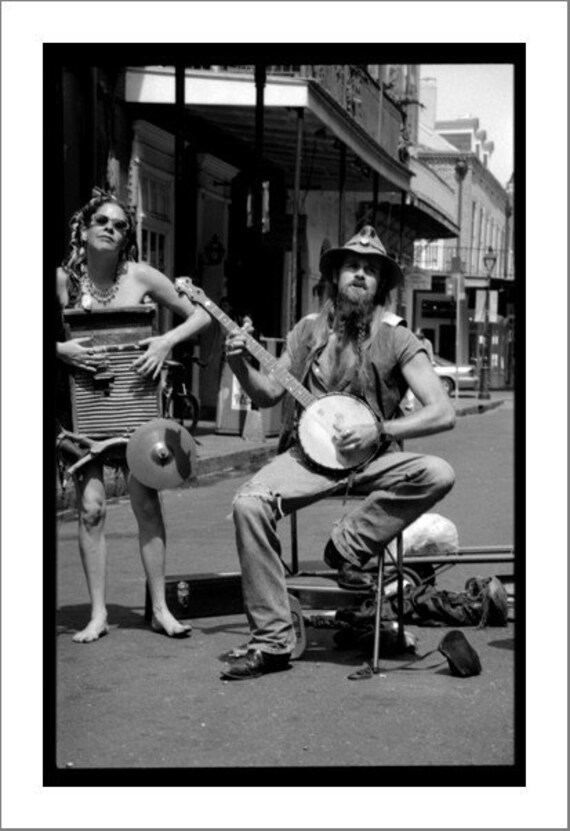 Street Musicians, New Orleans Fine Art Black and White Photo