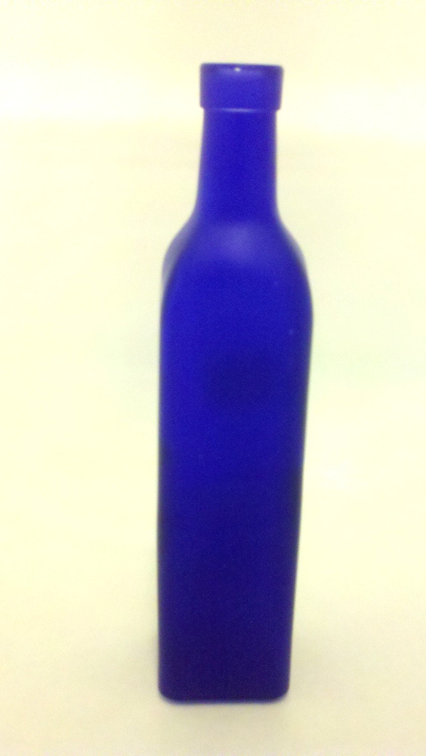 Blue Bottles Glass Vintage Collection Decor Wedding Royal Blue Navy