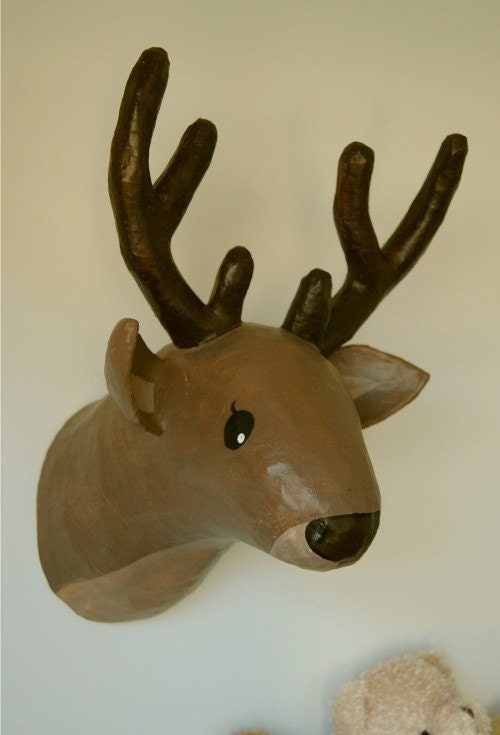 Paper mache Deer Head