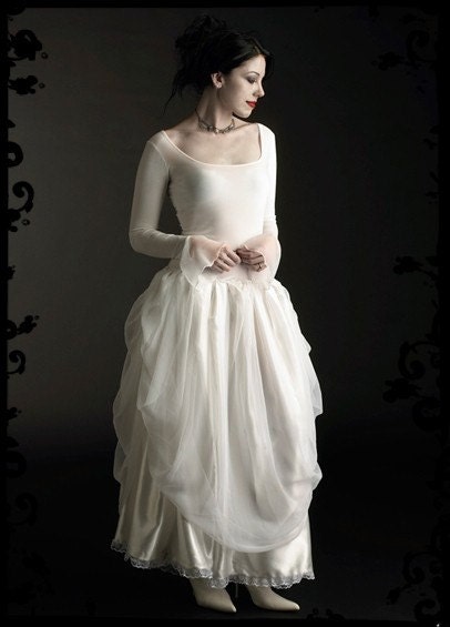 Ivraie Fairy Wedding Gown in Velvet Custom Elegant Gothic Clothing and 