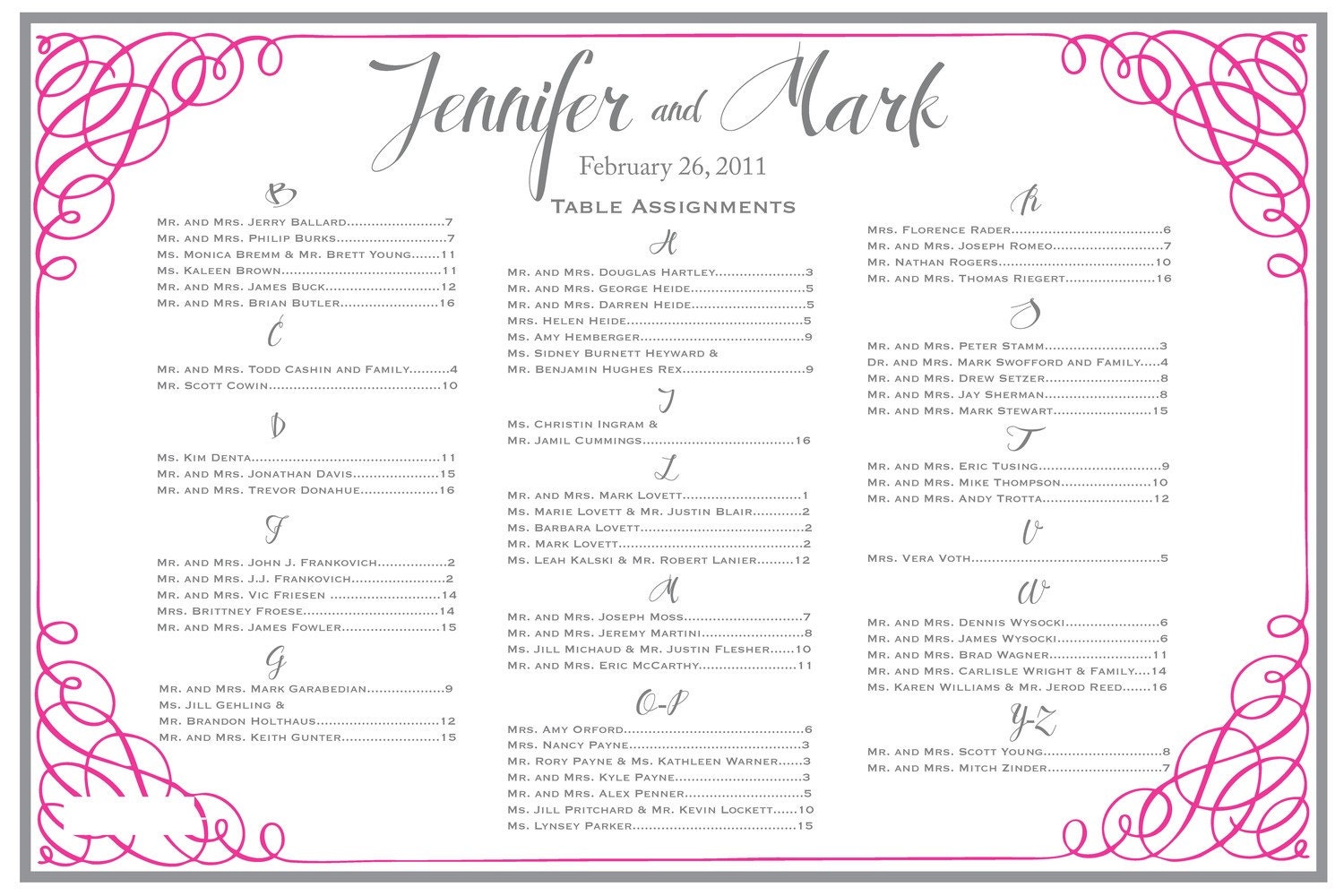 Wedding Seating Chart From conncall