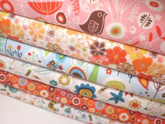 Carolyn Gavin Spring Street and Wild Thyme 1/2  yard set 6