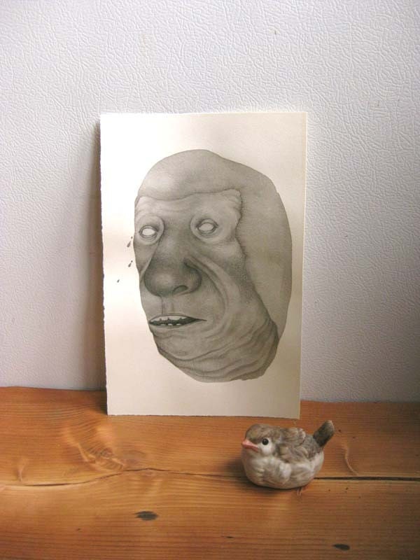 Head - Original Drawing on Paper