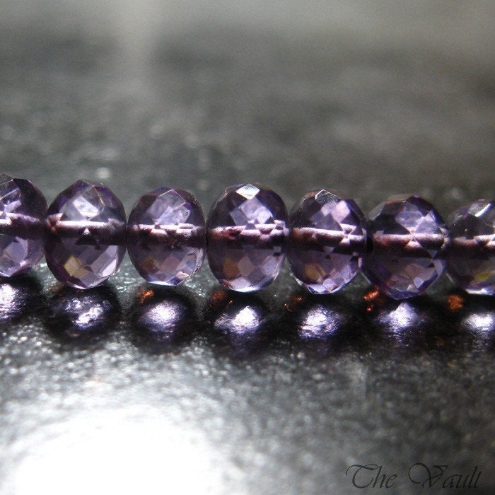 10 Amethyst 5 - 5.5mm faceted rondelles