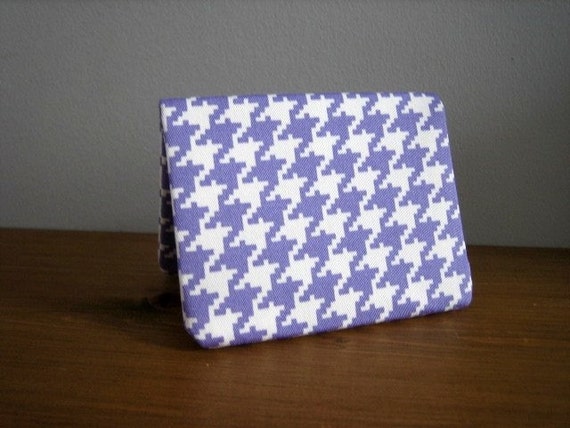 Card Wallet - Purple Houndstooth