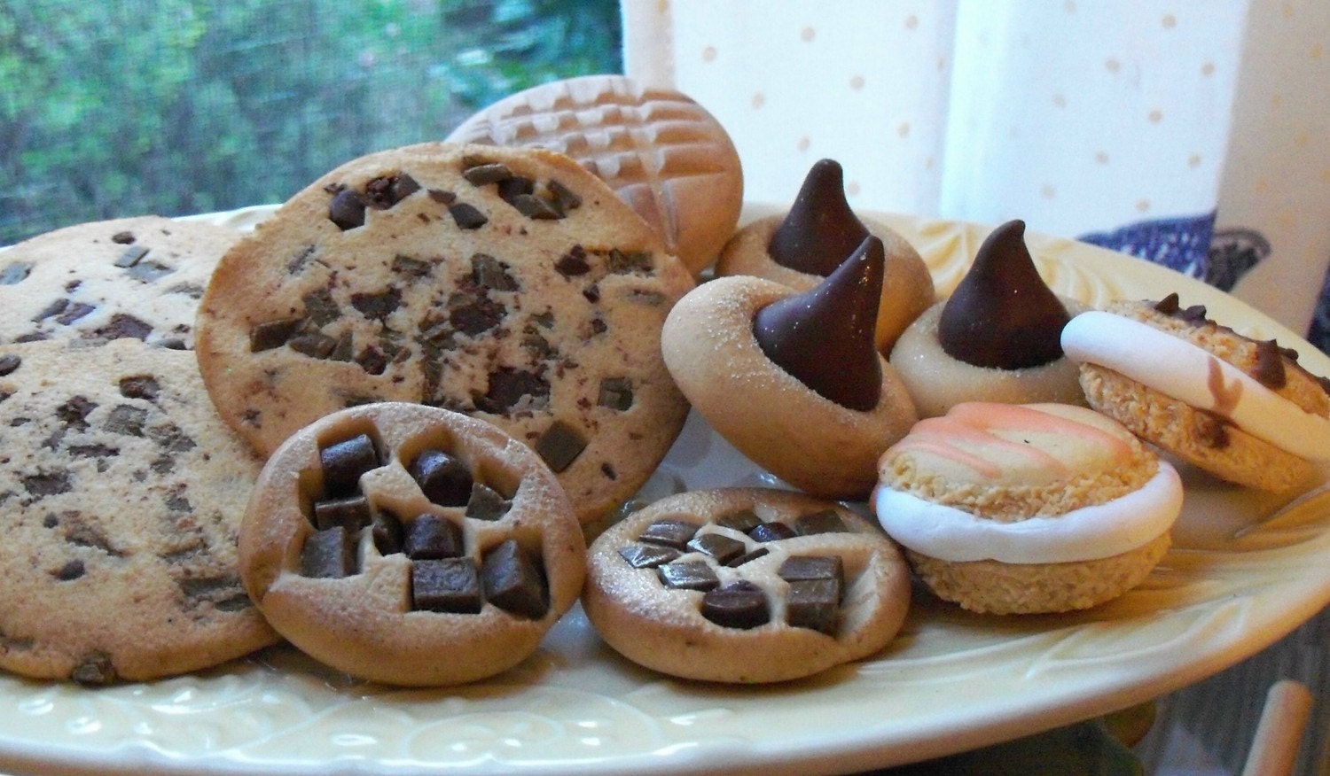Polymer clay Cookies Decorative Assortment 12 Pc Props/Decor...Made to order