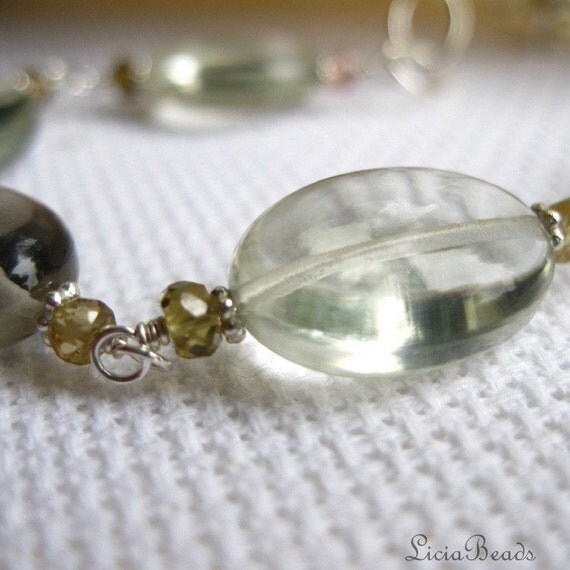 Still Waters - Prasiolite and Sapphire necklace