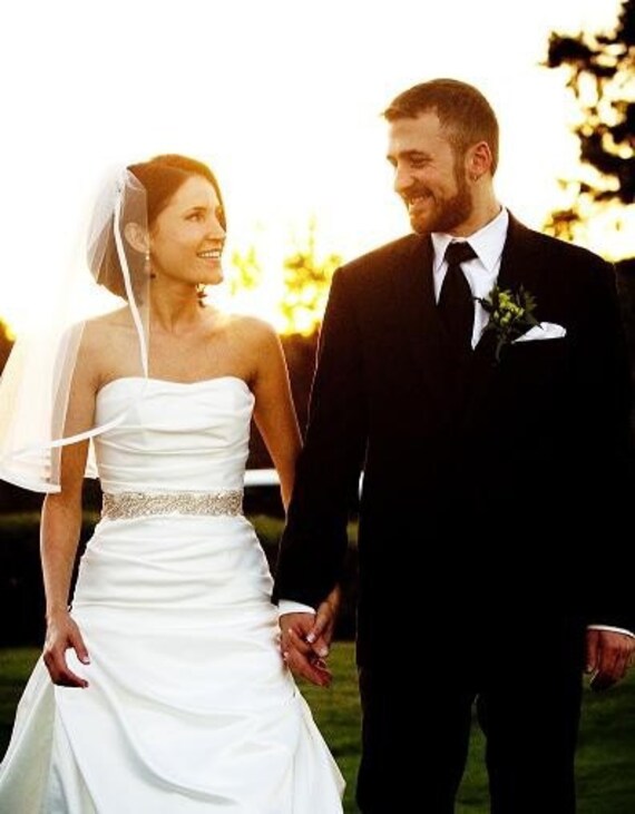 beaded bridal sash- LittleWhiteDresser