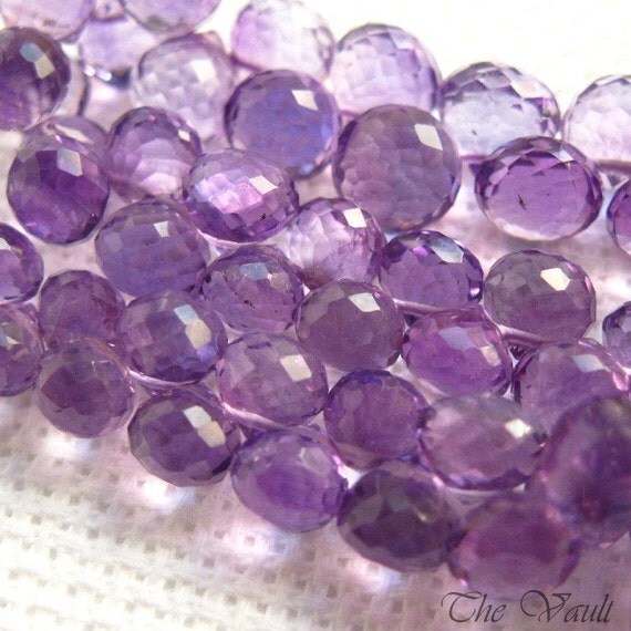 10 Amethyst 4.5-5mm onion faceted briolettes