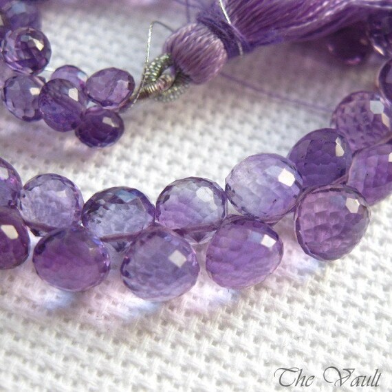 10 Amethyst 4.5-5mm onion faceted briolettes