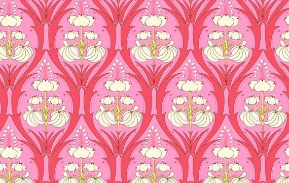 Amy Butler Fabric Soul Blossoms fat Quarter FQ Passion Lily in Cerise Pink
