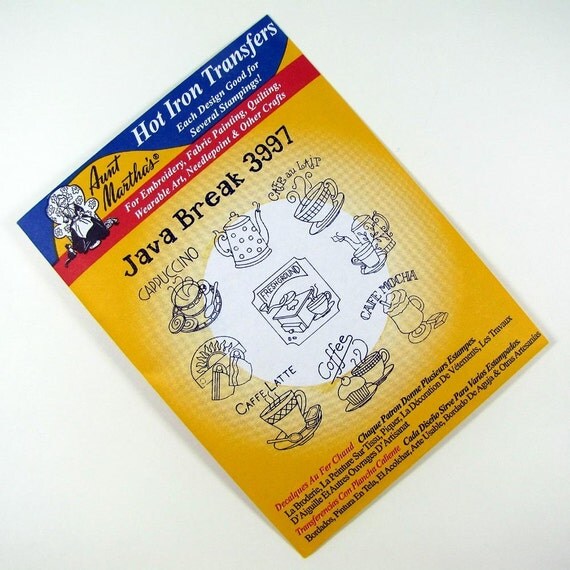 Aunt Martha's Hot Iron Transfers Java Break 3997