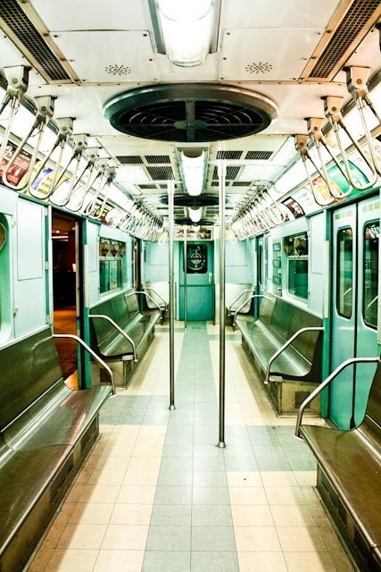 New York City Subway in Mint Green 8x10 Fine Art Photograph
