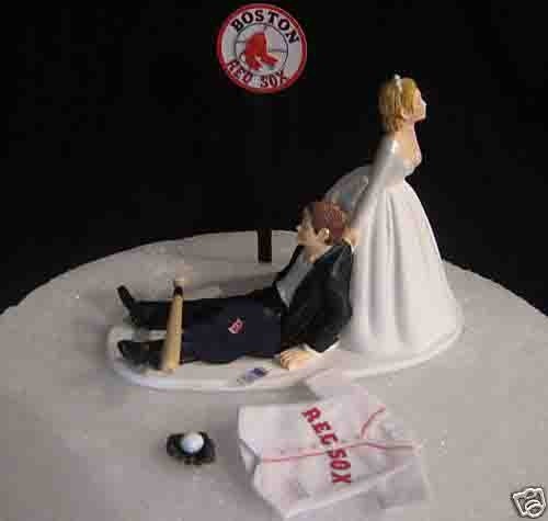 Boston Red Sox BASEBALL Wedding Cake Topper Groom CakeOn Sale Now Normally