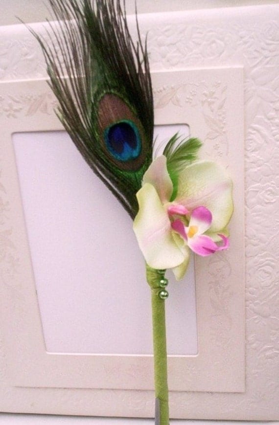 Peacock Wedding Accessories Feather Pen for Guest Signings From AmoreBride