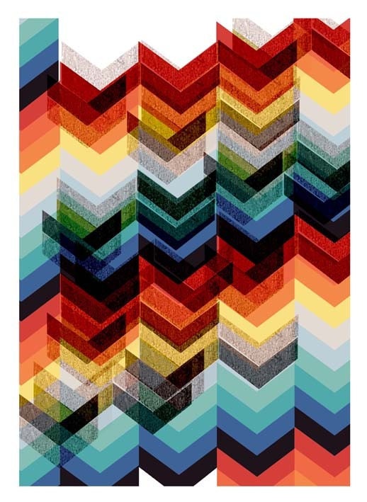 Chevron Multicolour - large print