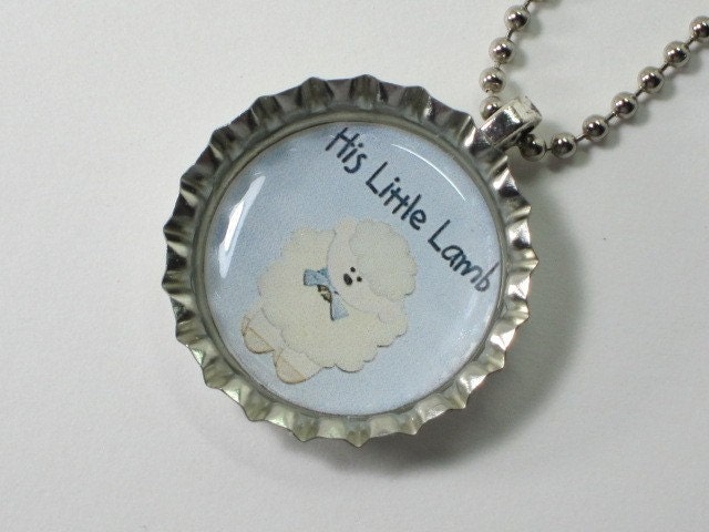 Bottlecap Necklace - His Little Lamb