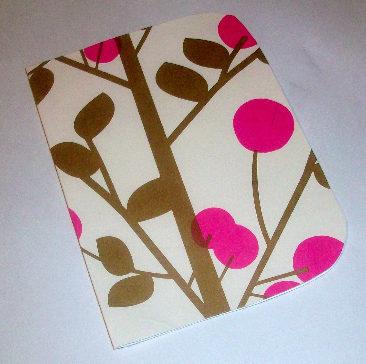Rounded Pink Cherry Tree Greeting Card