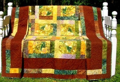 Full Queen Quilt and Shams Earth Tones
