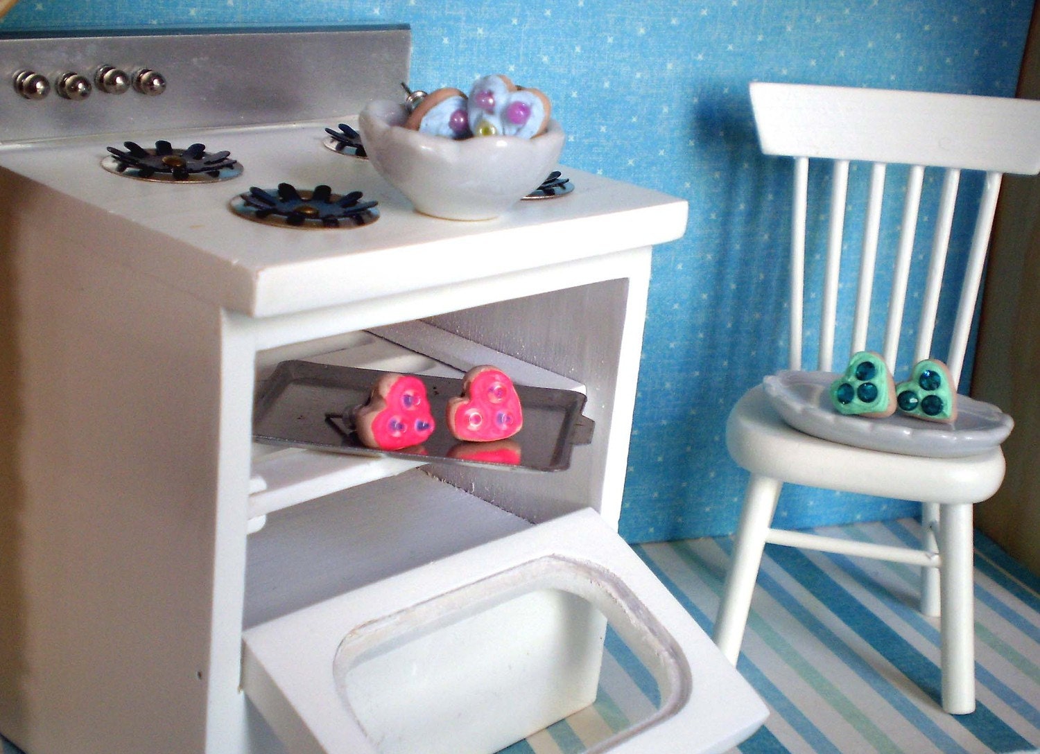 Design Your Own Petite Heart Cookie Earrings