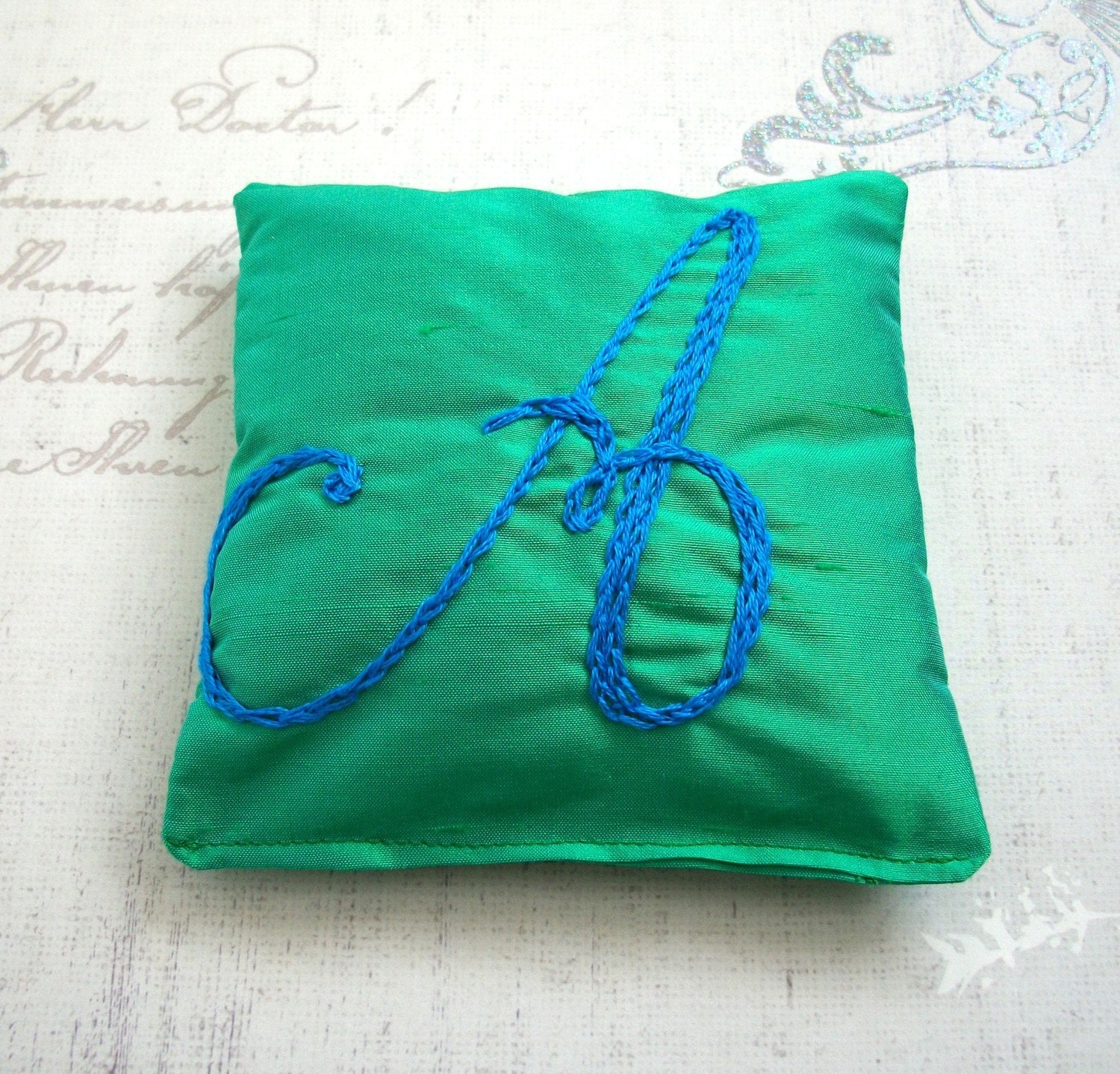 Lavender Sachet with Custom Hand Embroidery by Dolce Dreams