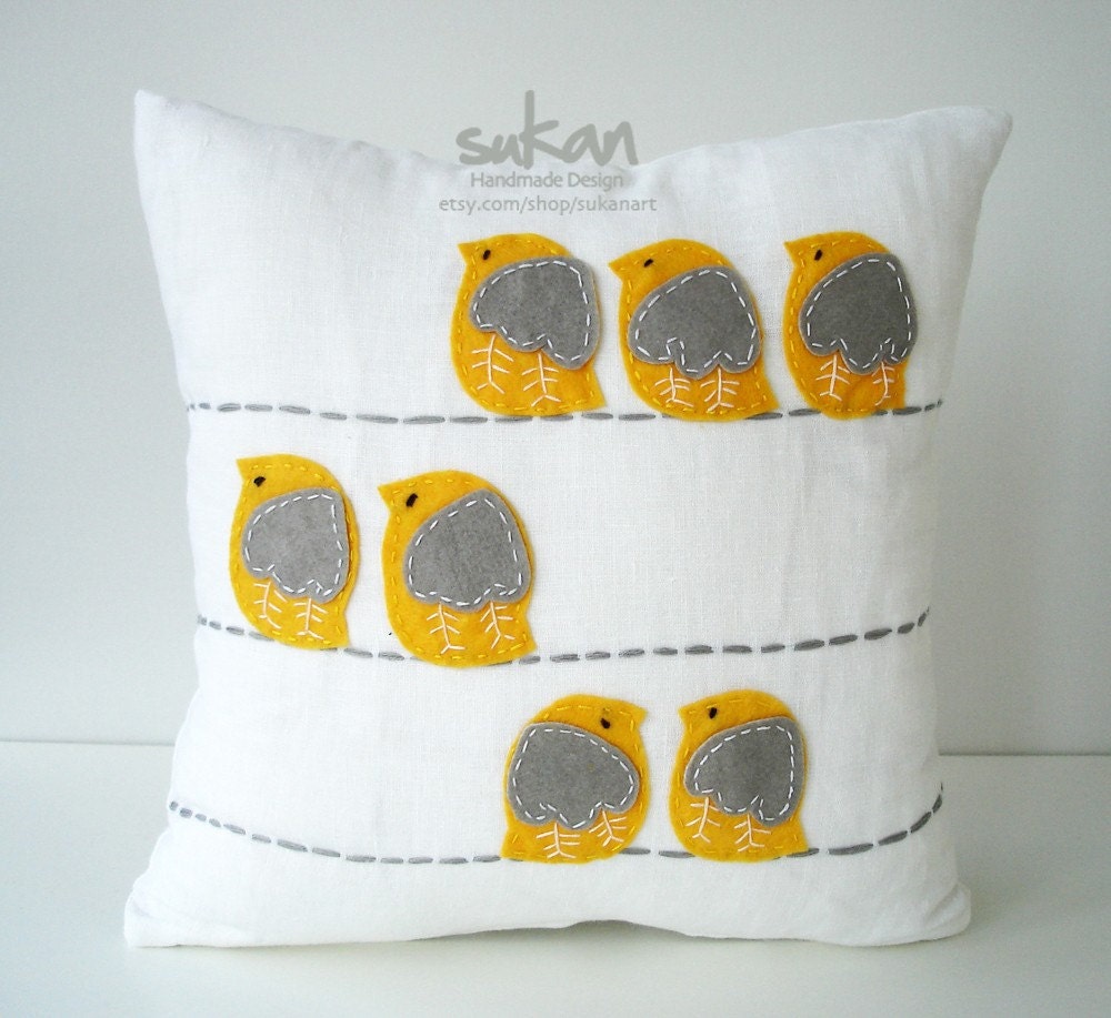 Birds Pillow Cover - 14x14
