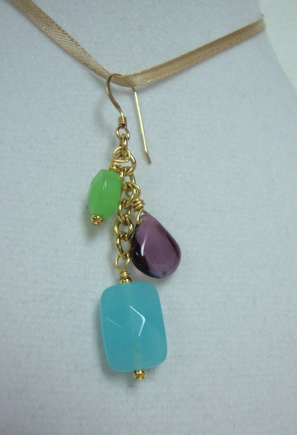 Purple And Blue Cascade Earrings Preview 3