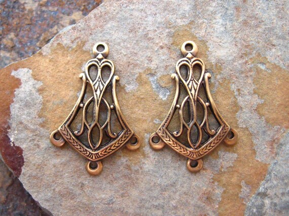 2 Antique Gold Zilah Connectors - Chandeliers  -  Trinity Brass