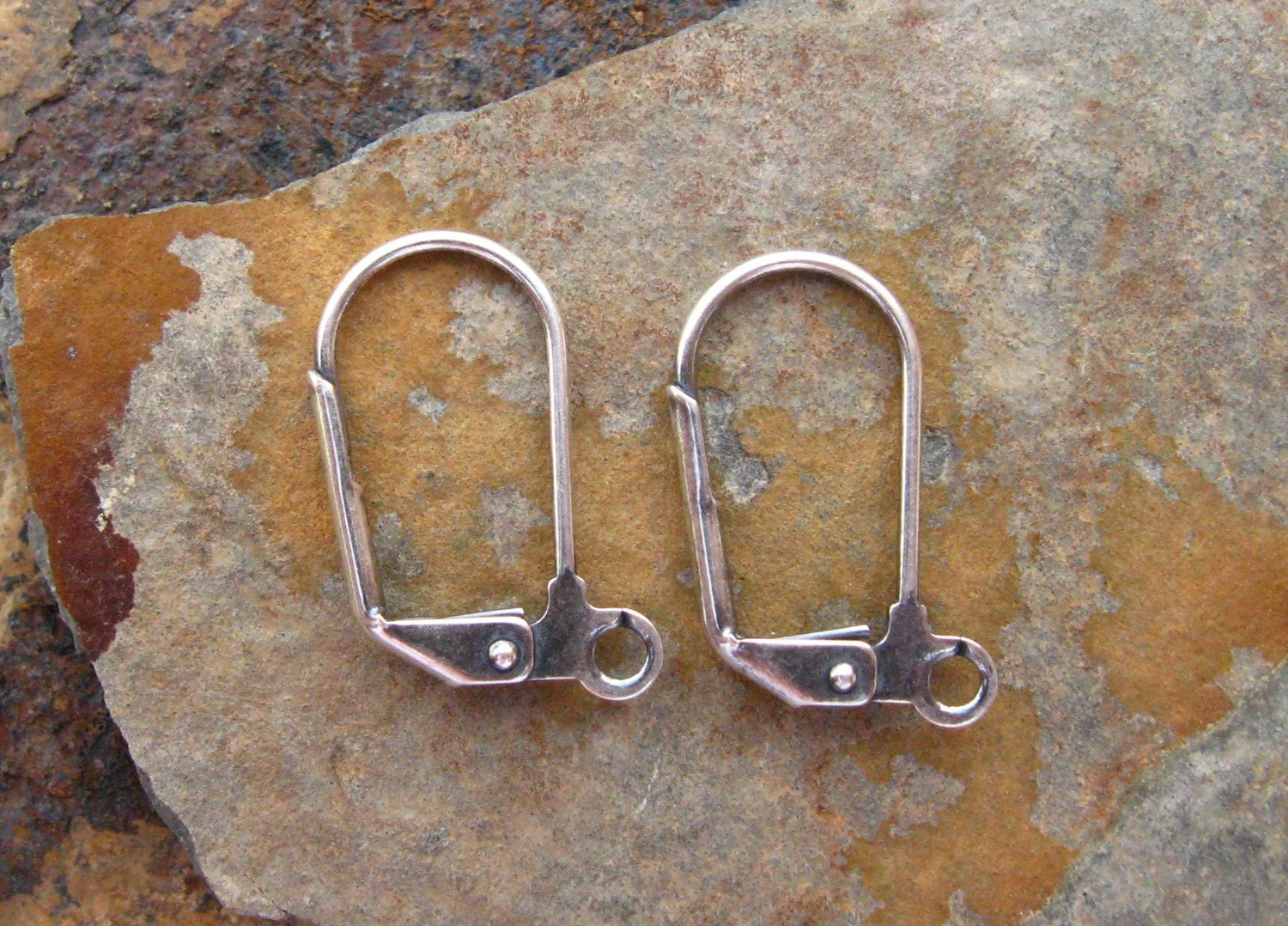 4 Antique Silver Plain Lever Back Earrings -  Trinity Brass Co. LOW SHIPPING