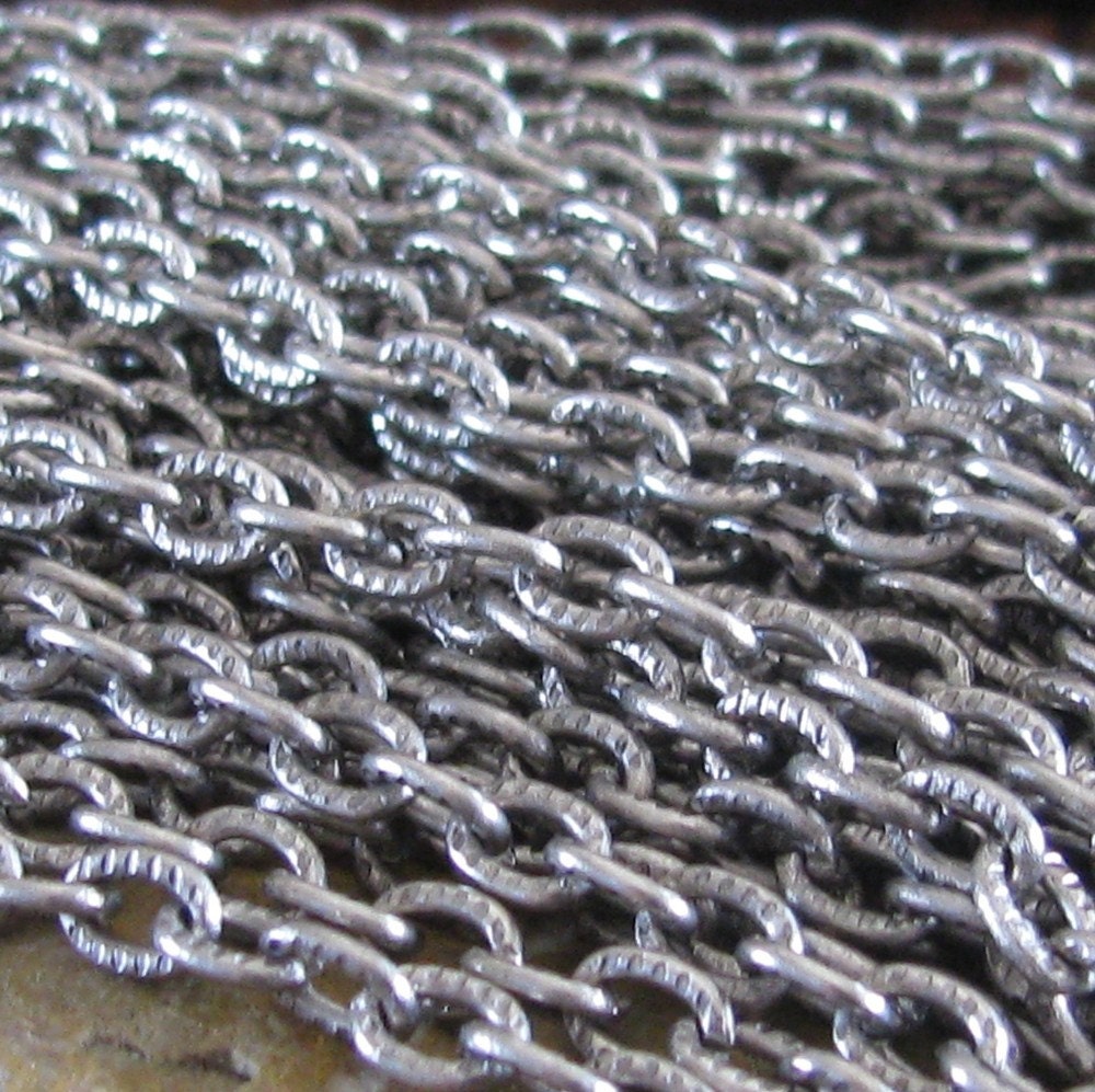 5 Ft Antiqued Sterling Silver Plated Steel Necklace Chain Jewelry Finding Ch07