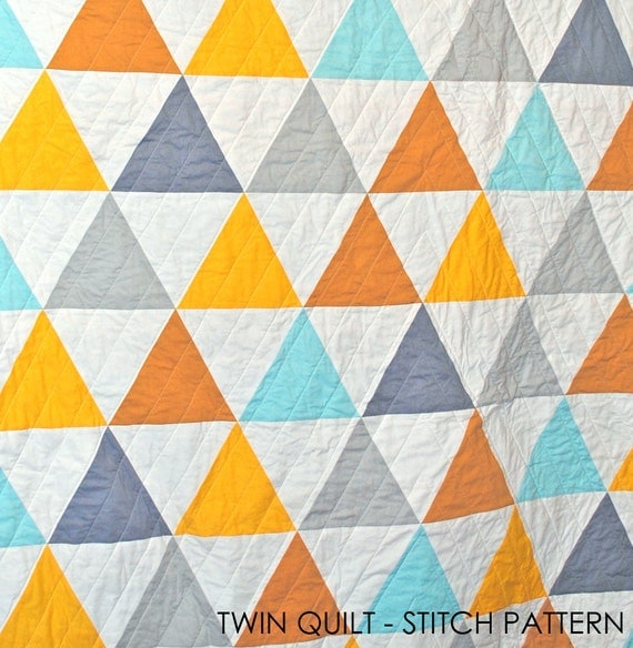 Equilateral Triangles Twin Quilt (MADE TO ORDER)
