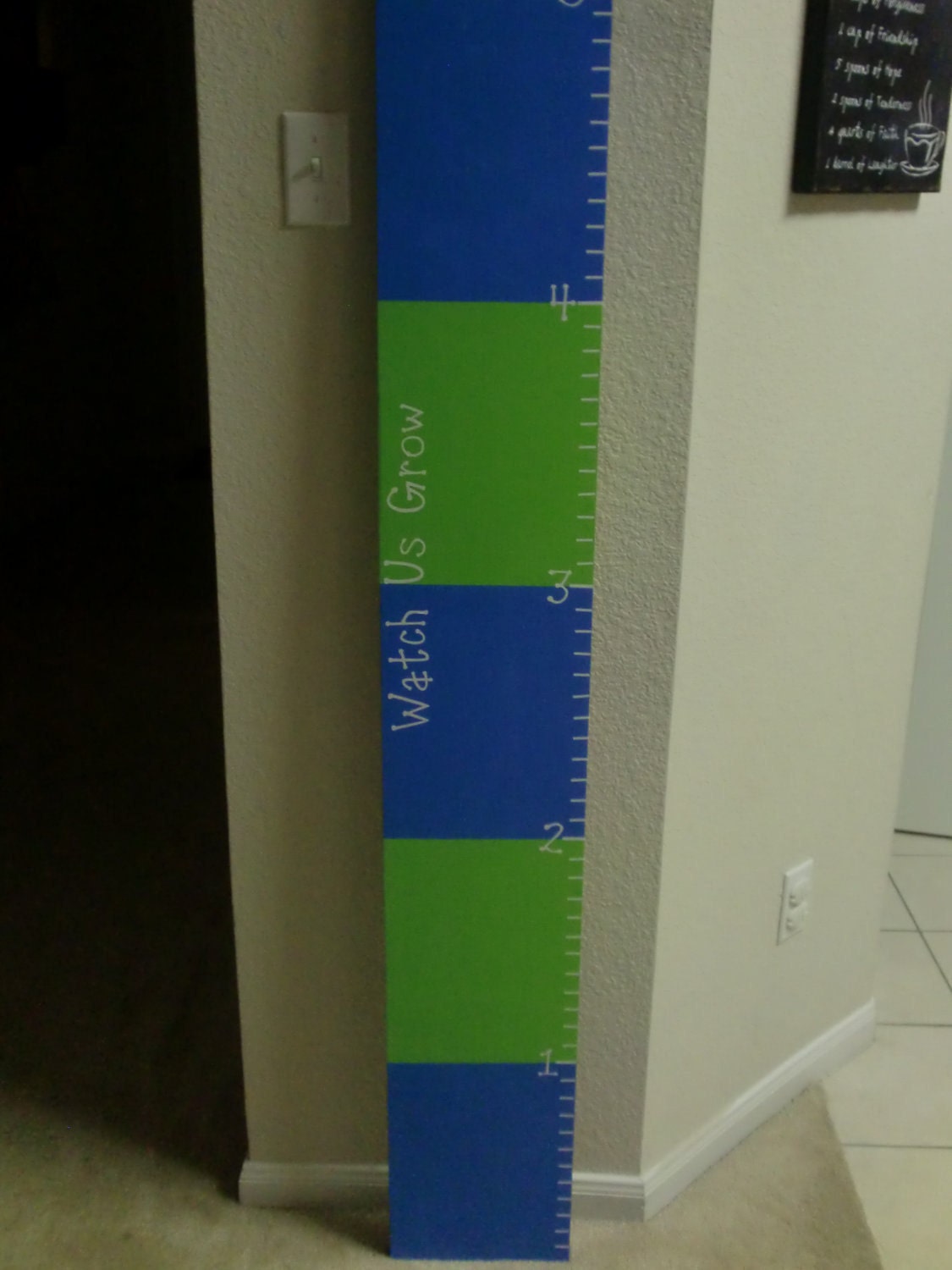 Watch Us Grow and ruler vinyl decals for growth chart