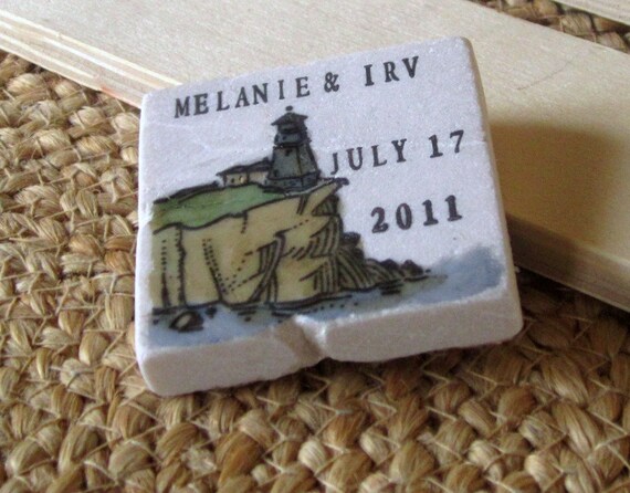 Lighthouse Save the Date Magnets, Wedding Favors, Set of 25