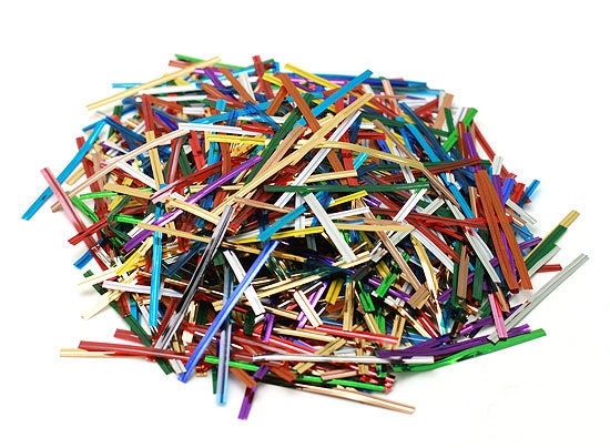 Colorful Metallic Twist Ties - 100
