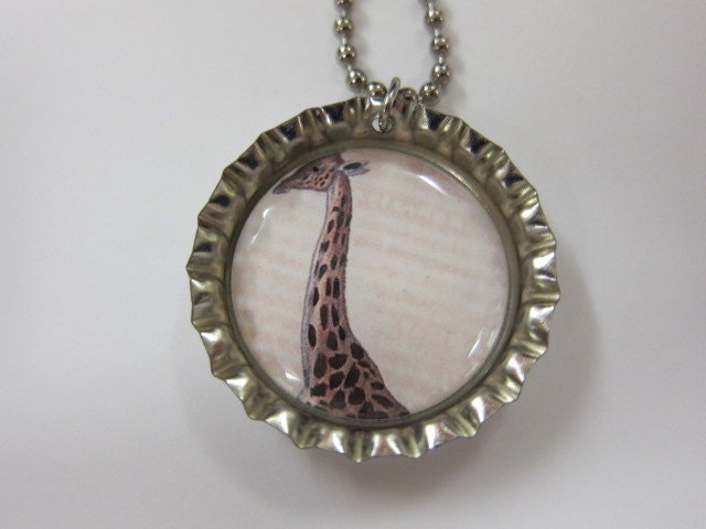 Bottlecap Necklace - Giraffe