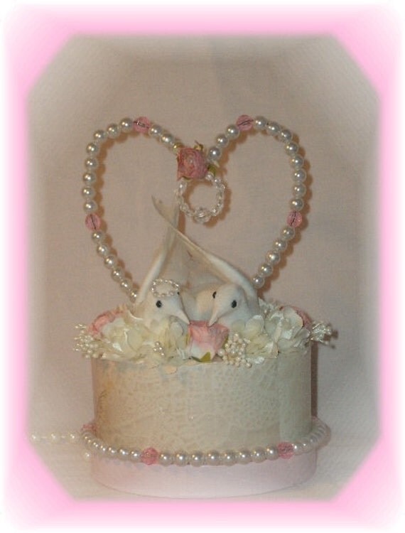  Bird Centerpiece Wedding Cake Topper Romantic Shabby Chic Table Decor
