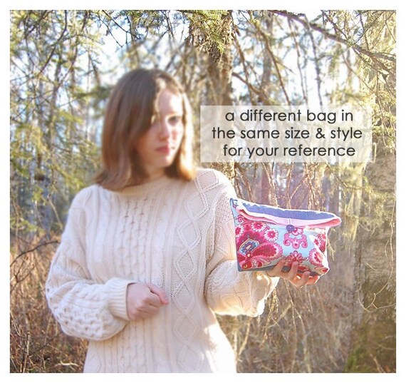 Clutch Salmon Pink orange green bag purse Leaves Handmade Pouch Padded Kindle Make Up Travel Gadget Bag tagt team