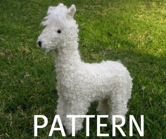 Waldorf Toy, Alpaca Toy Knitting Pattern, PDF