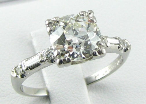 181ct Diamond 1920s Platinum Vintage Engagement Ring From WilsonBrothers