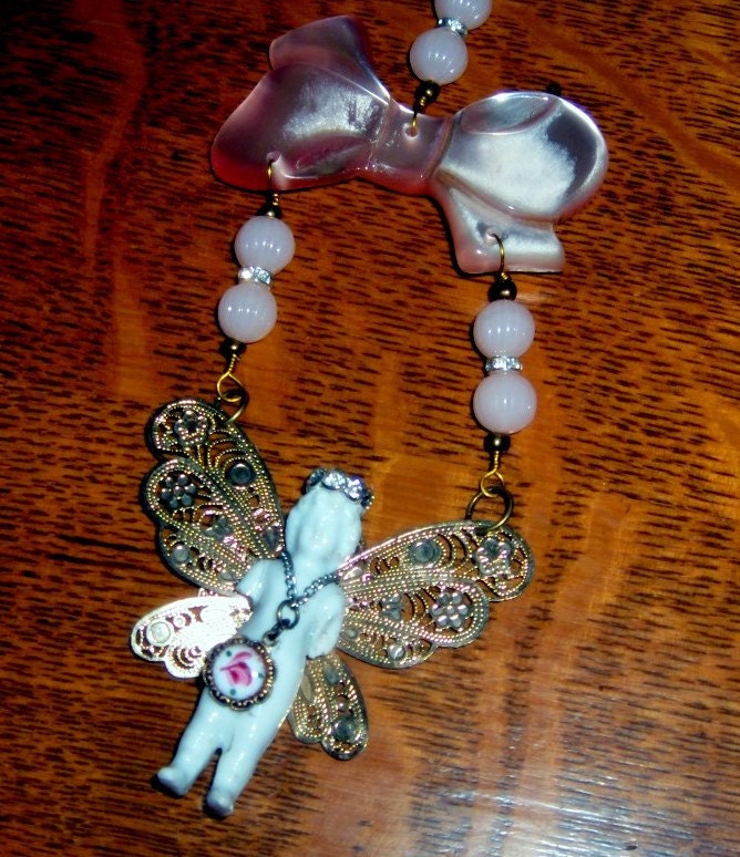 Mon Angel Vintage Assemblage Necklace