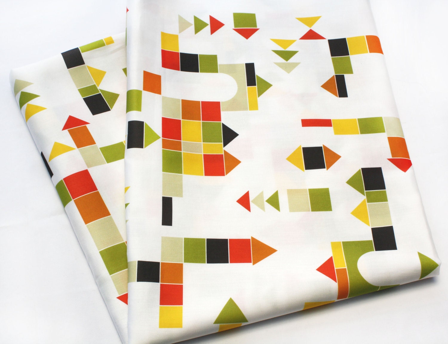 Children's fabric "Building Blocks" perfect for modern baby bedding - (Fat Quarter) Cotton Sateen- Ready to ship