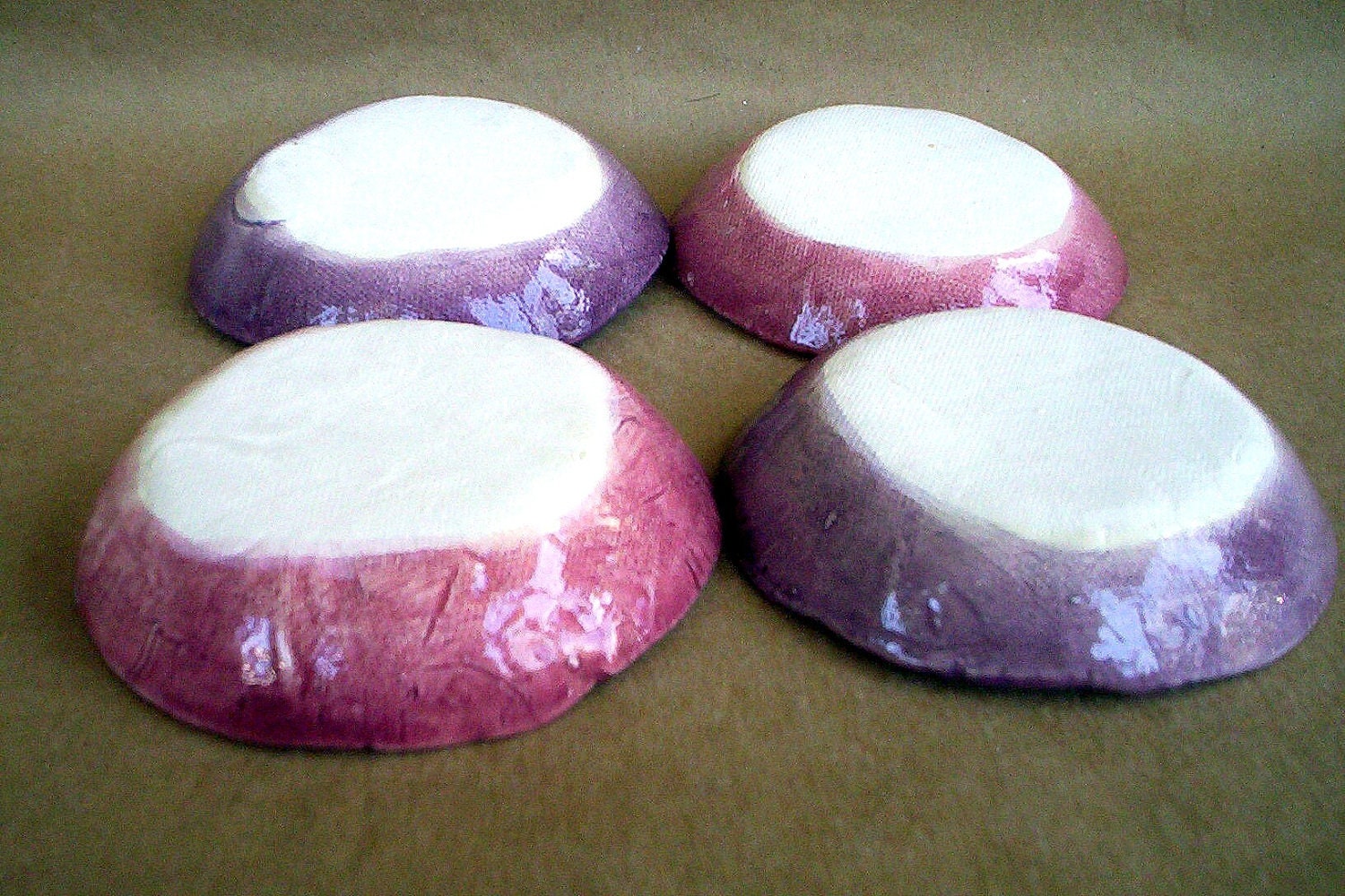 Ceramic Prep Bowls Set of  FOUR Dragonfly style
