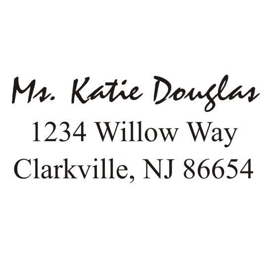 Return address stamp personalized great for wedding RSVP cards